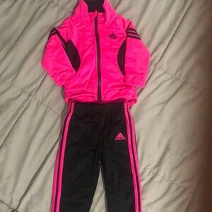 Adidas Black and Pink Athletic Wear
